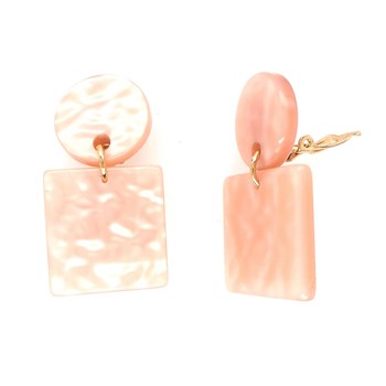 Boucles d'oreilles à clips Brillaxis acétate rose