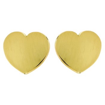 Boucles d'oreilles coeur plat or 750/1000