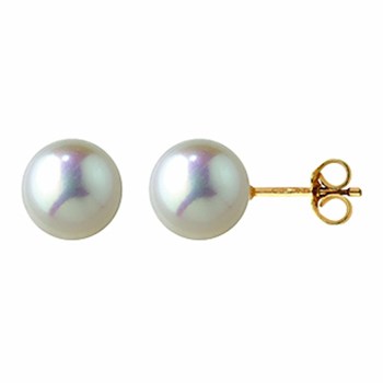 Boucles d'oreilles Brillaxis perles Akoya 7mm