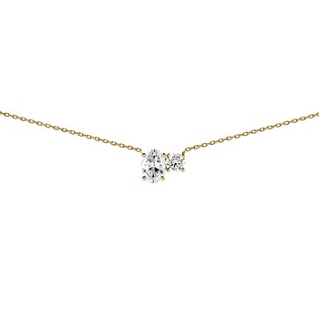 Collier Brillaxis toi et moi or 18 carats oxydes