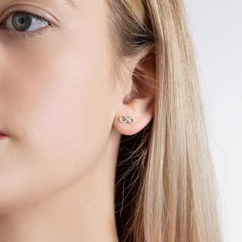 Puces d'oreilles Brillaxis infini argent