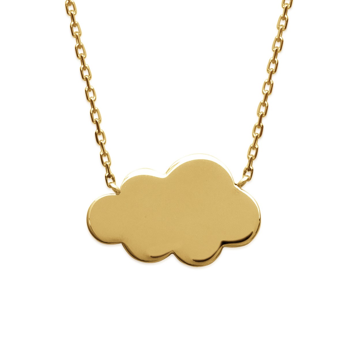 Collier Brillaxis nuage plaqué or - vue 3