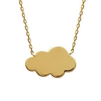 Collier Brillaxis nuage plaqué or