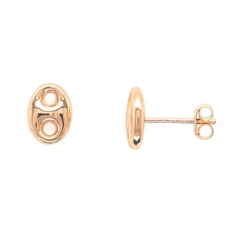 Boucles d'oreilles Brillaxis grain de café 6mm
