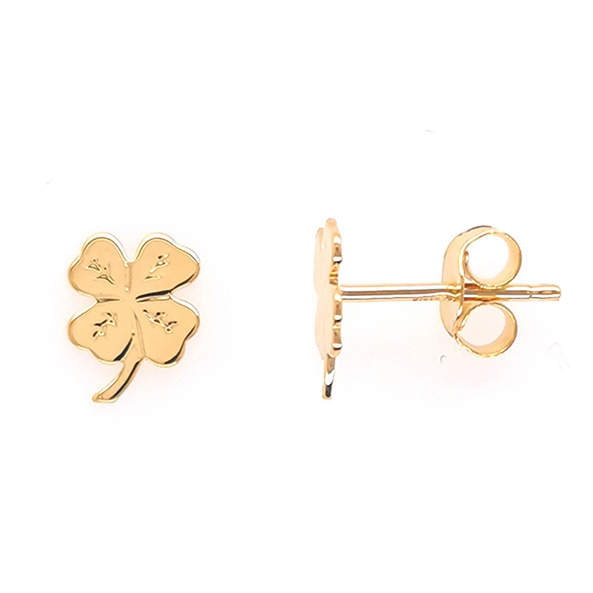 Boucles d'oreilles trèfle en or 9 carats