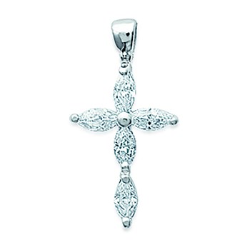 Pendentif Brillaxis croix empierrée