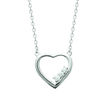 Collier Brillaxis coeur empierré