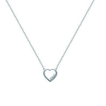 Collier Brillaxis coeur empierré