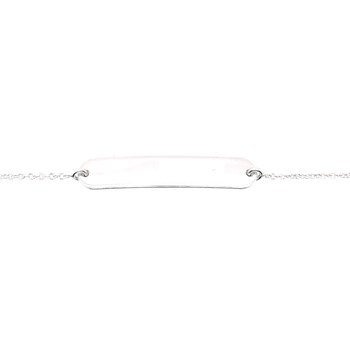 Bracelet Saunier identité argent rectangulaire