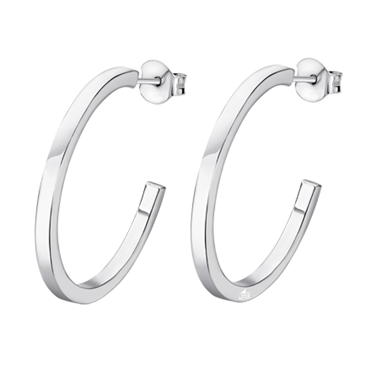 Créoles Lotus Silver argent anneau ouvert