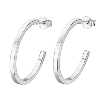 Créoles Lotus Silver argent anneau ouvert