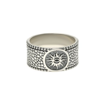 Bague Jonc Homme Argent Soleil