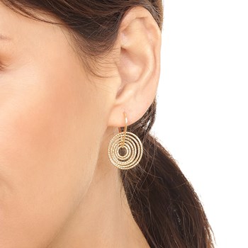 Tourmente Spiraal Goud Zilver Oorbellen