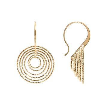 Tourmente Spiraal Goud Zilver Oorbellen