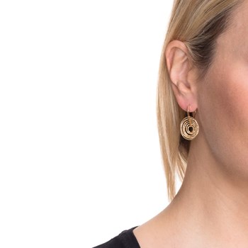 Boucles D'oreilles Argent Doré Rhodié Spirales Tourmente