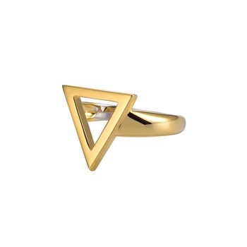 Bague Argent Doré Triangle Tal