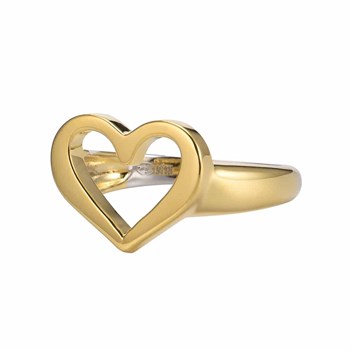 Bague Argent Doré Coeur Valentine