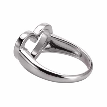 Bague Argent Rhodié Coeur Valentine