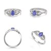 Bague ADEN Solitaire Or 585 Blanc Tanzanite 1.92grs - vue V2