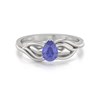 Bague ADEN Solitaire Or 585 Blanc Tanzanite 1.92grs - vue V3