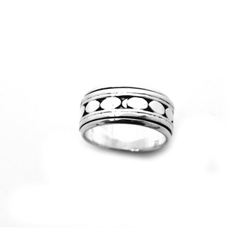 Mixed silver anti-stress ring