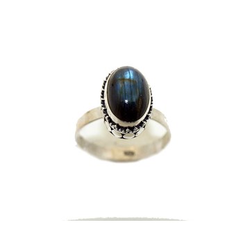 Bague argent et labradorite