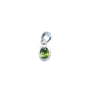 Pendentif en argent et péridot facettée
