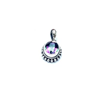 Pendentif argent et topaze mystique