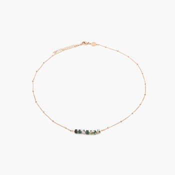 Collier Piana en pierres Agate Aquatique