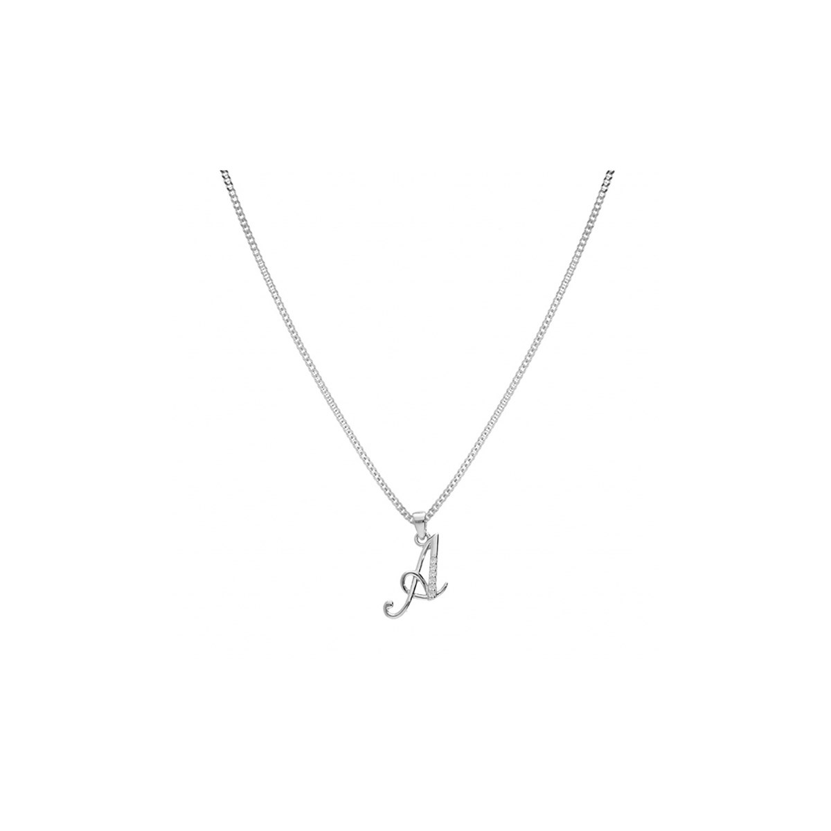 Collier Initiale Argent - Lettre A