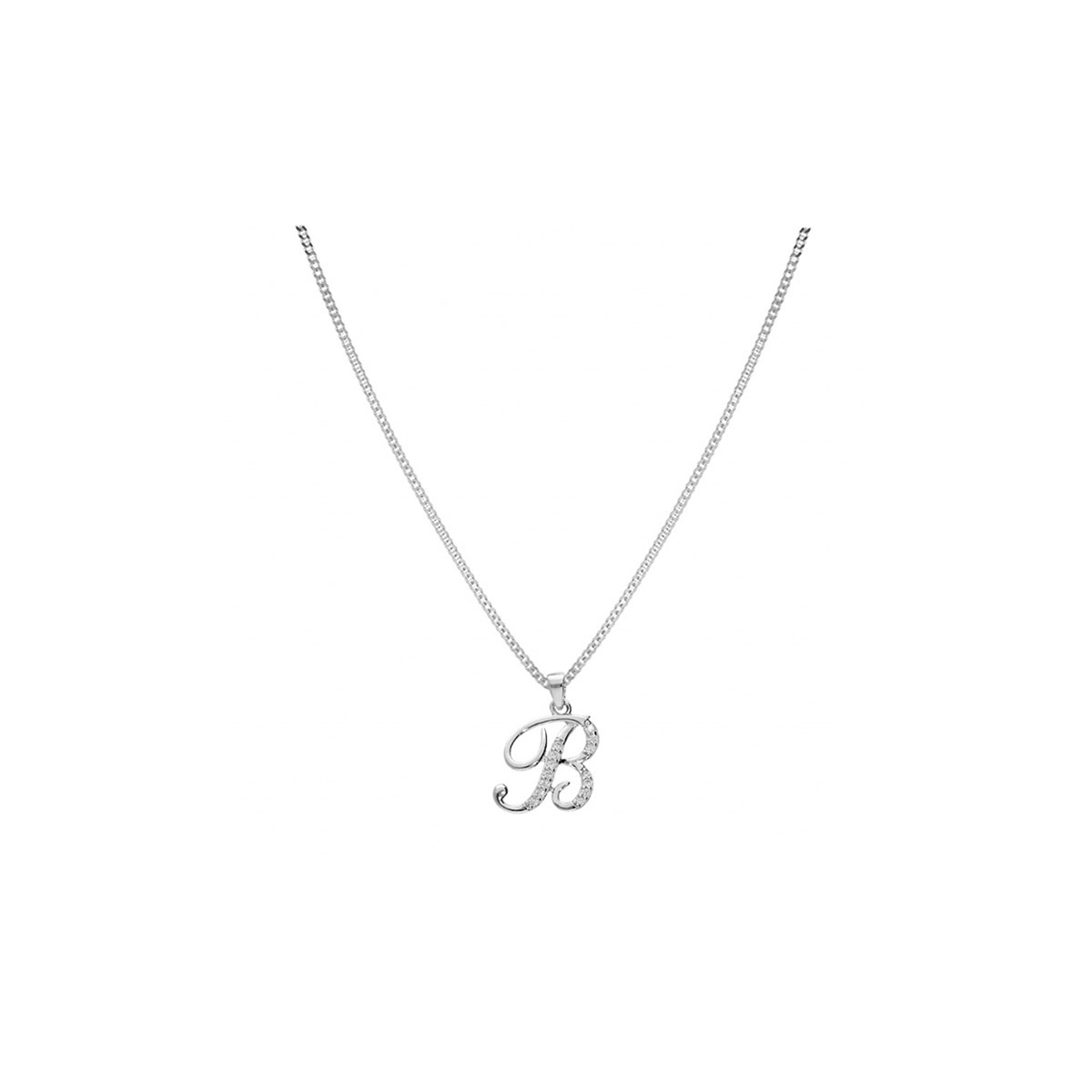 Collier Initiale Argent - Lettre B