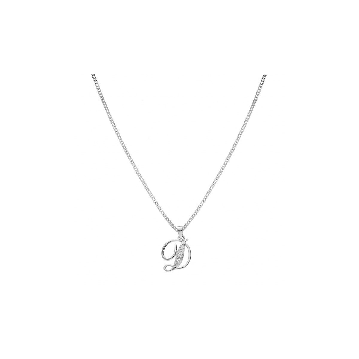 Collier Initiale Argent - Lettre D