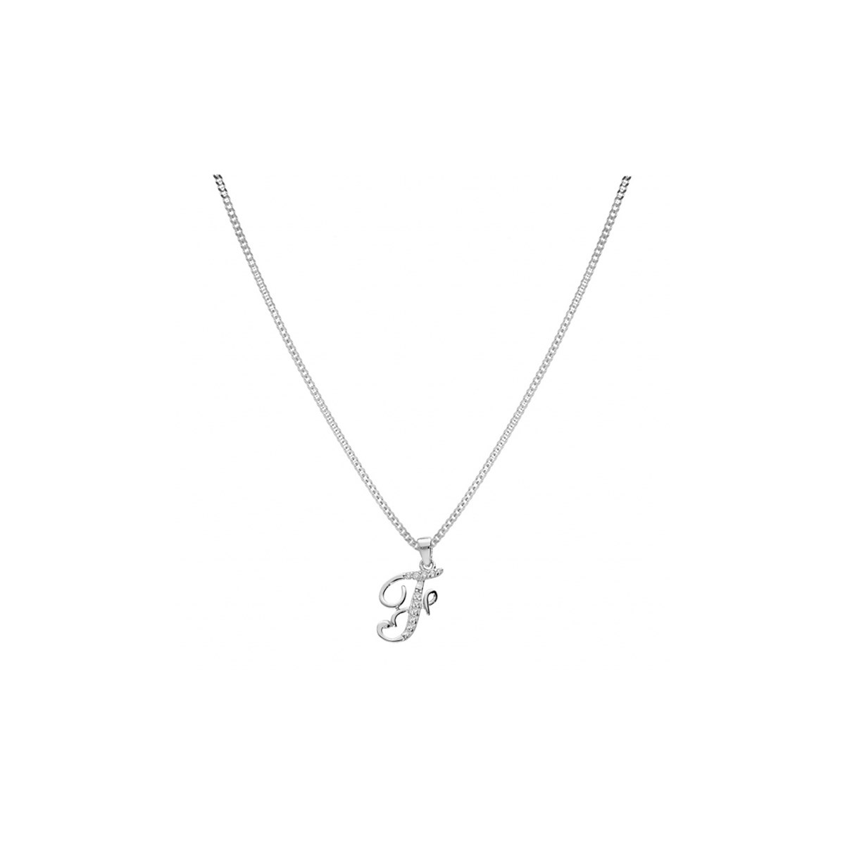 Collier Initiale Argent - Lettre F