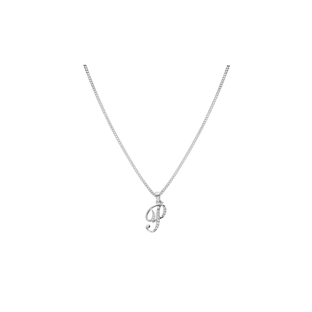 Collier Initiale Argent - Lettre P