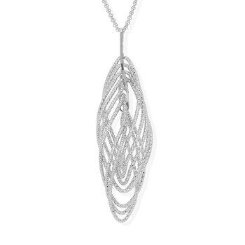 Collier Argent Diamanté Rhodié Allégro