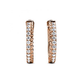 Aleah earrings - Rose gold and crystal