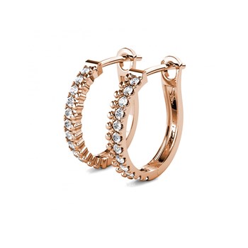 Aleah earrings - Rose gold and crystal