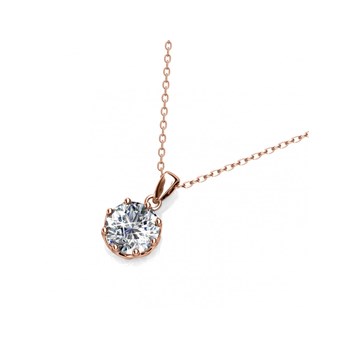 Lily Pendants - Rose Gold and Crystal