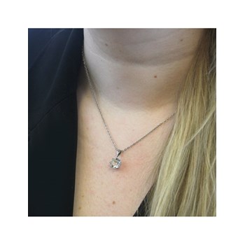 Lily Pendants - Silver and Crystal