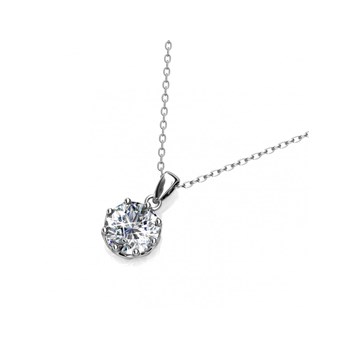 Lily Pendants - Silver and Crystal