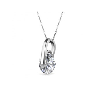Classy pendant - Silver and crystal
