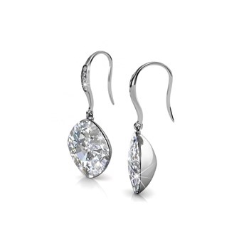 Boucles d'oreilles Tiffy Hook - Argenté et Cristal