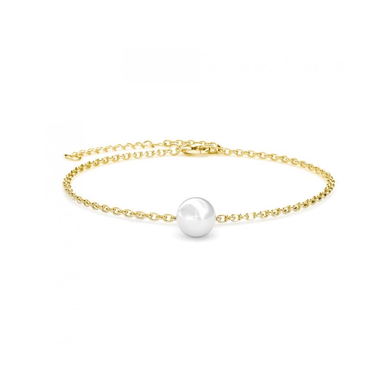 Bracelet Crystal Pearl - Doré et Cristal