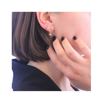 Boucles d'oreilles Mary - Goud en Kristal