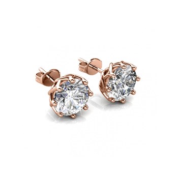 Lily Earrings - Rose Gold and Crystal