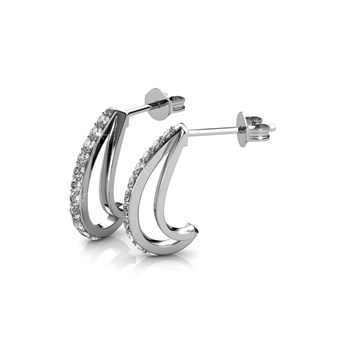 Earrings Joyce - Silver and Crystal