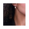 Boucles d'oreilles Pauline - Argenté et Cristal - vue V2