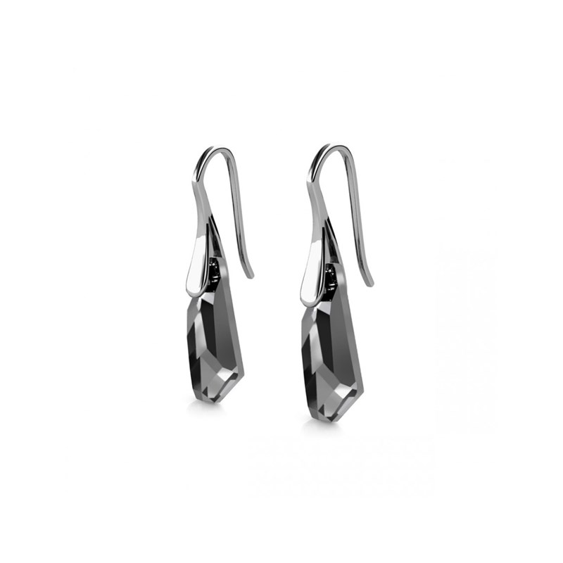 Boucles d'oreilles Silver Knight - Argenté et noir - vue 3