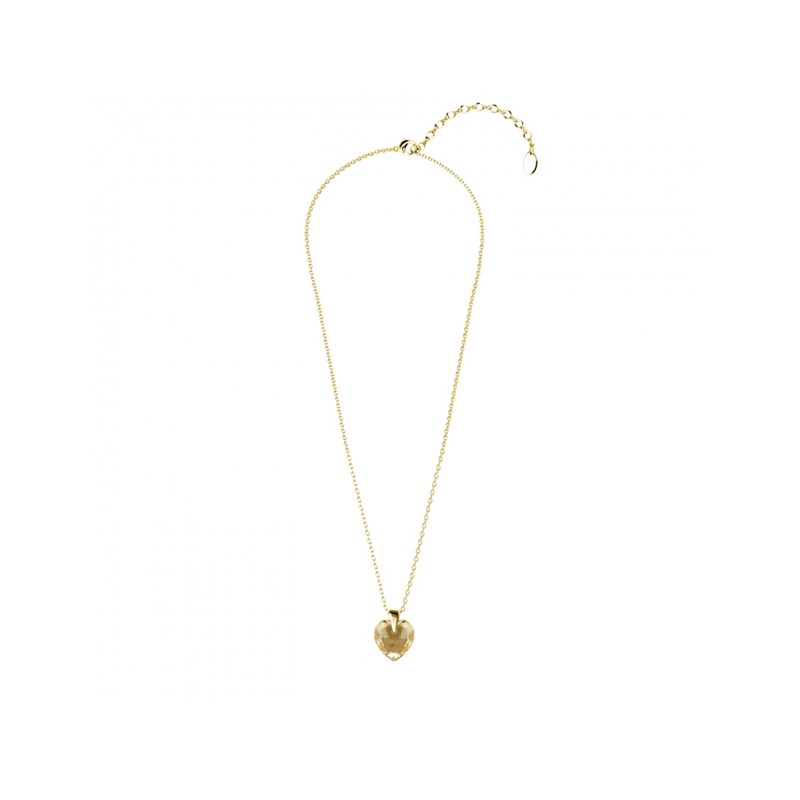 Pendentifs Crystaline Heart - Doré et Ambre - vue 4