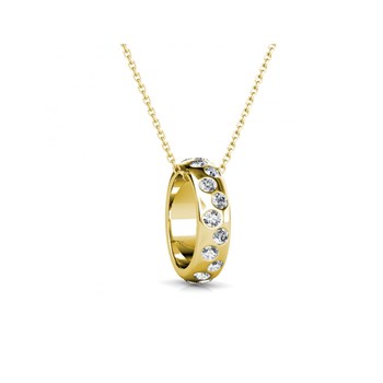 Pendentif Joy - Doré et Cristal